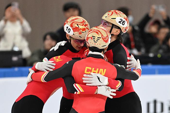 短道速滑世巡賽北京站男子5000米接力 中國(guó)隊(duì)奪得金牌