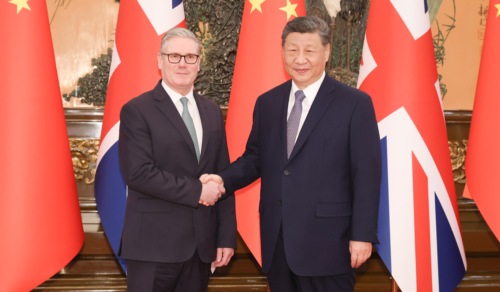 習(xí)近平會(huì)見(jiàn)英國(guó)首相斯塔默