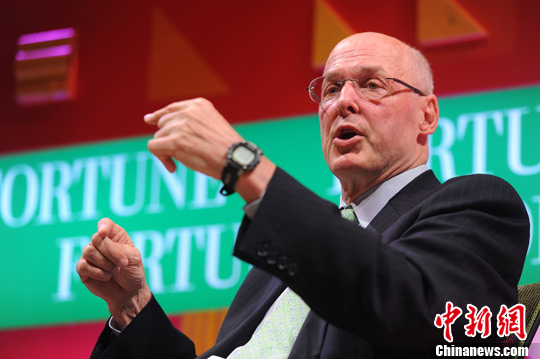 美國前財(cái)長保爾森:“習(xí)奧會(huì)”將建立互信增進(jìn)共識(shí)